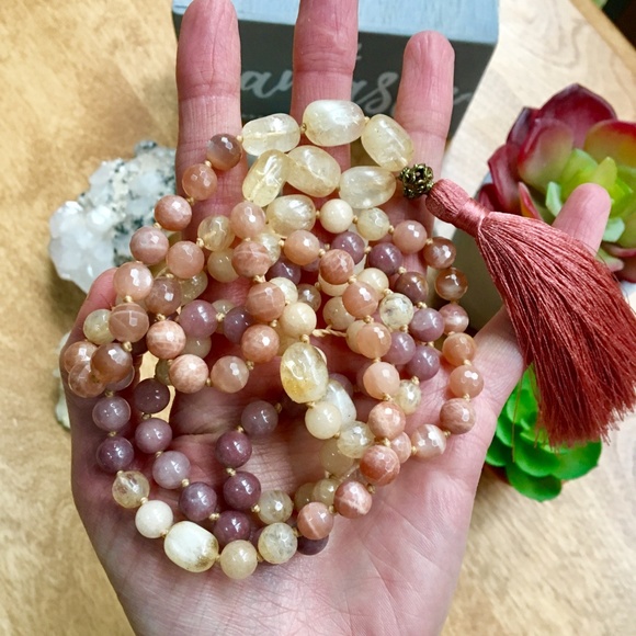 Handmade 108 Bead Mala Necklace, Yoga & Crystals - Picture 2 of 8